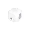 Solight PODALJŠEK CUBE, 3 VTIČNICE 230V + USB A+C, STIKALO, KABEL 2M [PP145C]