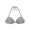 LASCANA Bikini zgornji del  oliva / bela