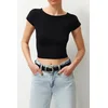 Trendyol Milla Ženska majica Tedss24Ts00017, Crna
