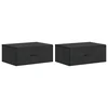 vidaXL Stenski nočni omarici s predalom 2 pcs Črna 49 x 34,5 x 20 cm