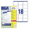 Avery Zweckform etikete L7161-100, 63.5 x 46.6 mm, bele, 1800 etiket/zavitek, A4, za tiskalnik