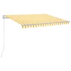 Tenda na ručno uvlačenje s LED svjetlima 300x250 cm žuto-bijela