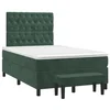 Vidaxl Box spring postelja z vzmetnico temno zelen 120x190 cm žamet