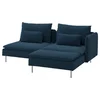 SÖDERHAMN Sofa dvosed, s lenjivcem s rukohvatom/Kelinge tamnoplava