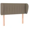 Vidaxl Vzglavje z ušesi taupe 83x23x78/88 cm blago