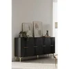 Hanah Home komoda Slim 150, 150 cm, antracit / zlatna