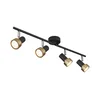 Globo 57917-4G - Spot svetlo MASON 4xGU10/25W/230V crna/zlatna
