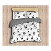 Aberto Design Komplet posteljina Panda, 200x220 cm, Crna-Bela