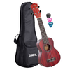 CASCHA Soprano Ukulele Mahogany Red incl.bag HH 2263
