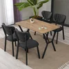 HANAH HOME Set Trpezarijski sto i 4 stolice Elma Anthracite Walnut