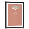 Plakat s paspartujem korenine ljubezni - 20x30 black