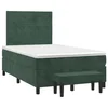 Krevet box spring s madracem tamnozeleni 120x190 cm baršunasti