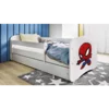 Drveni Dečiji Krevet Spiderman Sa Fiokom - Beli - 180X80 Cm