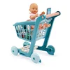 Nakupovalni voziček s 30 cm punčko Trolley Doll Vert Azur Écoiffier 8 dodatkov s pametnim telefonom od 18. mes