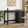 Set stola i pokretnog ormara MOSS 2 pcs Crna