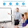 Northix mobilna magnetna velika reverzibilna bela tabla 360° vrtljiva 90 x 120 cm črna + bela