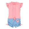 PLAYSHOES Enodelne kopalke, modra, roza