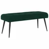 Vidaxl Klop s gumbnim oblazinjenjem Temno zelena 110 x 40 x 46 cm