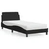 Krevet s madracem Dover crni 80 x 200 cm od tkanine