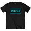 Muse Light Blue Logo Black XL Majica