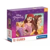 Clementoni Kocke s slikami Disneyjeve princese, 12 kock