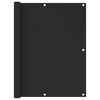 Balkonski zastor crni 120 x 600 cm HDPE