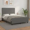 Okvir za krevet s uzglavljem sivi 140x190 cm od umjetne kože
