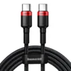 Baseus podatkovni kabel CATKLF-AL91 Quick Charge Type C 100W 2m 5A - črno rdeč