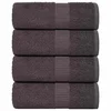 Vidaxl vidaXL Brisače za goste, 4 kosi, antracit, 30 x 50 cm, 100 % bombaž