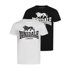 LONSDALE Majica KELSO  črna / bela