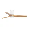 FARO 33836-1TW-LED prigušiva ventilator HEYWOOD TUB S 10W/230V borovina/bela prečnik 90 cm + daljinski upravljač