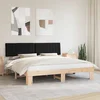 Krevetni okvir s tapiciranim uzglavljem Crna 200 x 200 cm