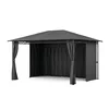 Blumfeldt Gazebo Mondo 3x4 s kovinskim okvirjem in 4 stranskimi stenami