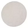 Slonokoščena ročno tkana volnena okrogla preproga o 160 cm Zen Garden – Flair Rugs
