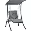 Homestar Vrtna gugalnica 108x145x169 cm temno siva