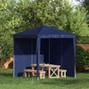 Zid šatora za zabavu 2 pcs Plava 200 x 195 cm PE i čelik