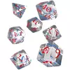 Kockice Classic RPG Translucent & Blue-Red Dice Set (7)