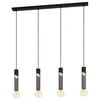 Eglo 39936 - Luster na sajli CEDRAL 4xE27/40W/230V crna/zlatna