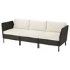 VITTSKÄR Modularna sofa trosed, rukohvati napolju/plastični ratan tamnosivi Frösön/Duvholmen bež