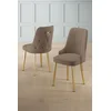 Hanah Home Set stolica Newa, 46x94x46 cm, 6 komada, Zlatno-smeđe boje