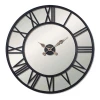 Wallity Zidni sat Retro Metal Roman Numerals Mirror, 76x76 cm, Crni