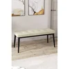 Hanah Home klupa Arwen Bench, 105 cm, krem / crna