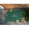 tulup.si Predpražnik Merry Christmas Zeleno ozadje 90x60 cm