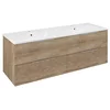 CIRASA omarica z dvojnim umivalnikom 141x54x46cm, hrast alabama - Rjava - 141x54x46 cm - Sapho - CIRASA - 24 - MDF/laminat - 1410 - 540 - 460 - 14