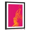 Plakat s paspartujem žareča ženska silhueta - 60x90 no frame