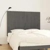 Vidaxl Stensko posteljno vzglavje sivo 159,5x3x110 cm trdna borovina