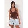 Trendyol Milla Ženska majica TWOSS22AL0042, Braon