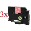 Komplet Brother TZe-435 / TZ-435 / PT / P-Touch 12mm kompatibilni trakovi (3) - bel izpis / rdeč trak