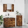 vidaXL Komplet pohištva za kopalnico 3 kos Dimljeni oreh
