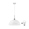 LED luster na sajli 1xE27/60W/230V bela/prozirna